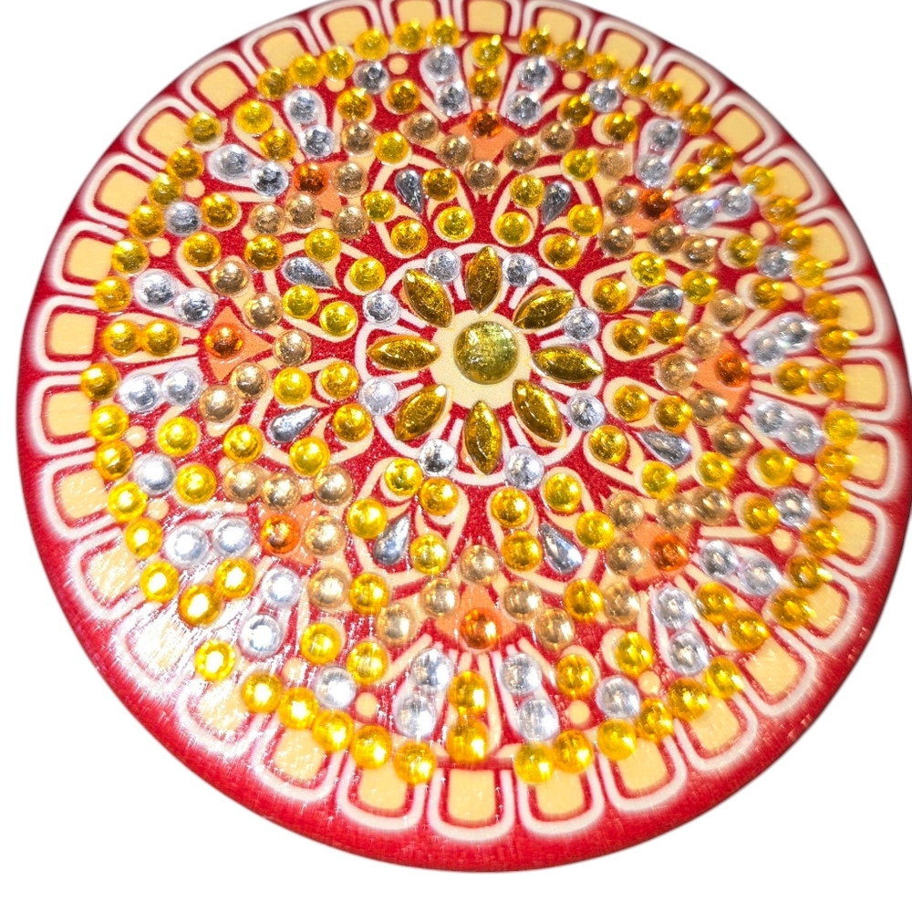 Handmade Diamond Art Compact Mirror
